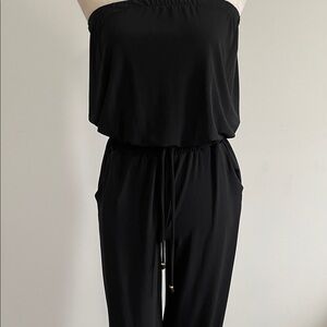 Guess Black Strapless Jumpsuit